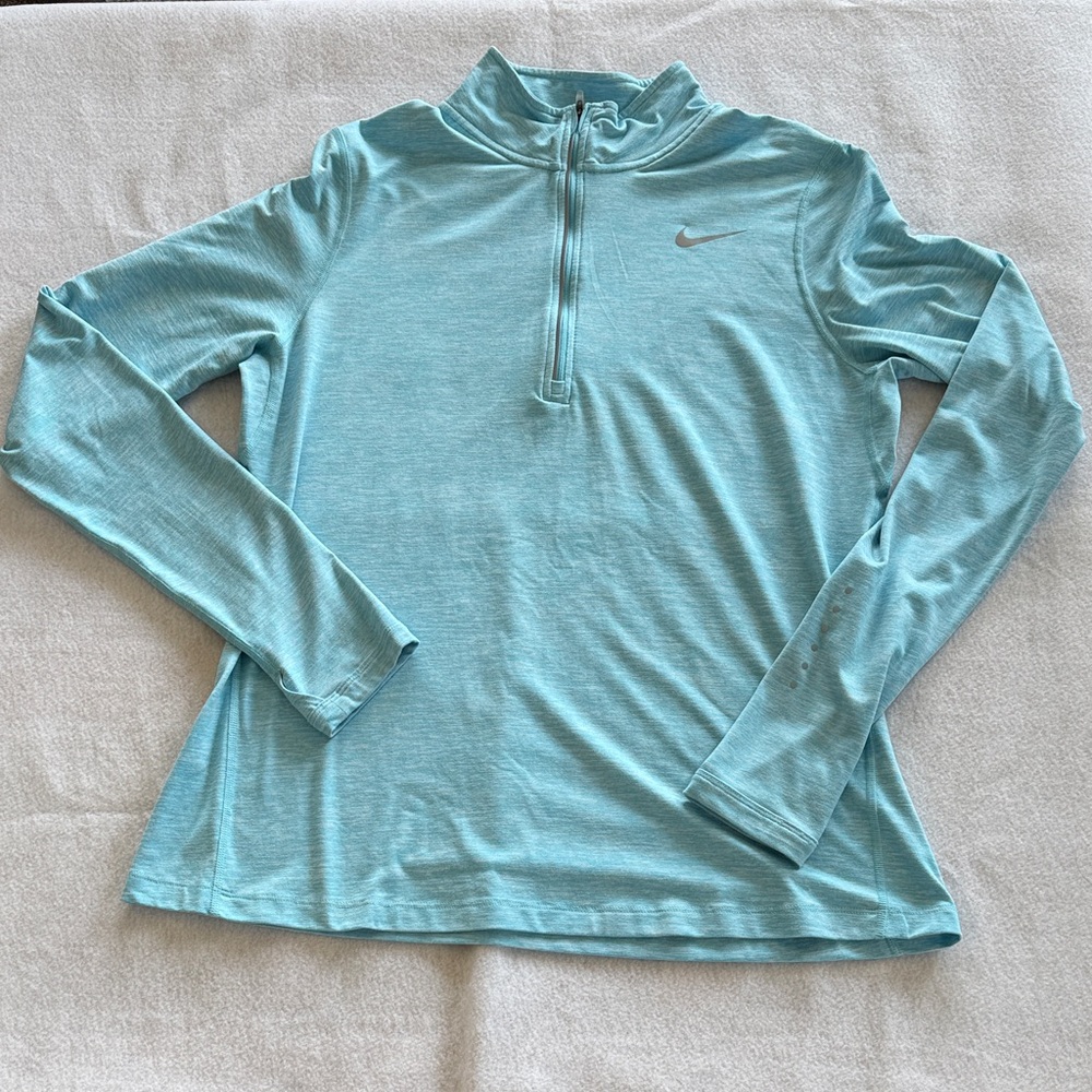 Nike Teal Quarter-Zip Performance Top